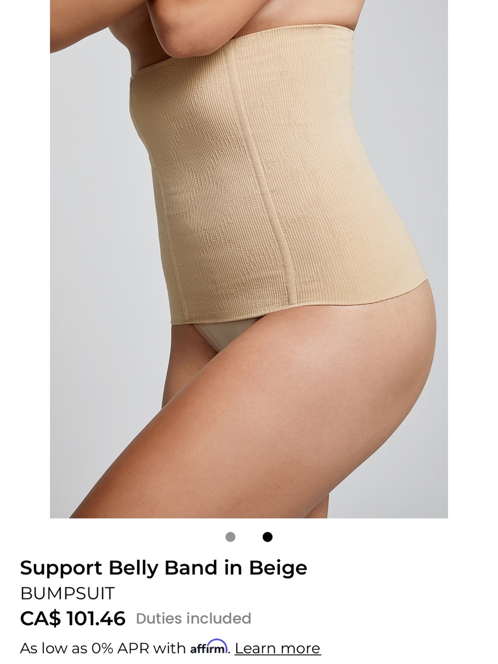 High-Waist Support Belly Band — Beige